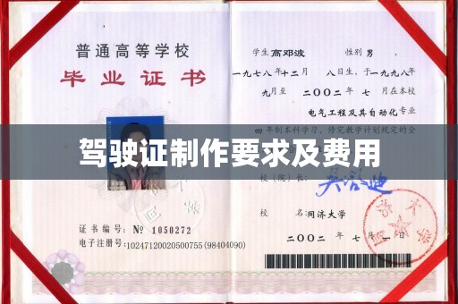 卢龙驾驶证制作要求及费用