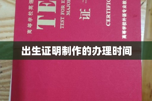 卢龙出生证明制作的办理时间