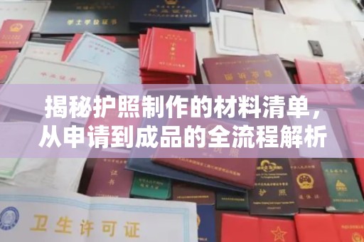 卢龙揭秘护照制作的材料清单，从申请到成品的全流程解析